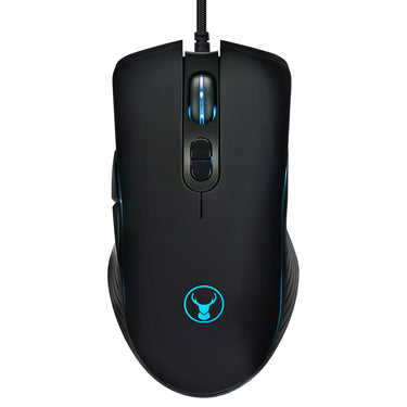 bonelk x-715 gaming wired rgb led 7d mouse, 1200 to 3200cpi (black)